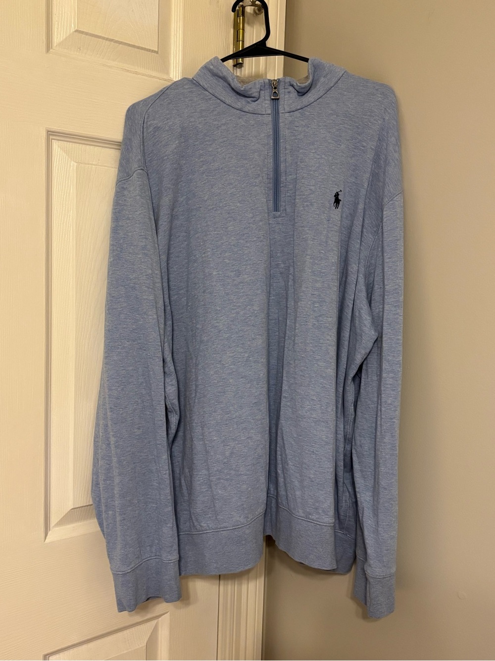 Polo by Ralph Lauren Sky Blue Quarter-Zip Sweater Size XXL